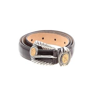 Brighton 100% Leather Western Belt Brown